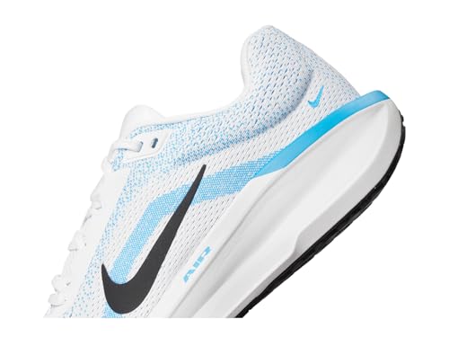 Nike Men's Winflo 11 Road Running Shoes, White/Black-Blue Hero, 9.5 Extra Wide