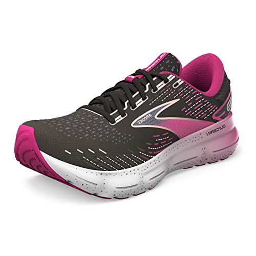 Brooks Women's Glycerin 20 Neutral Running Shoe - Black/Fuchsia/Linen - 6 Medium