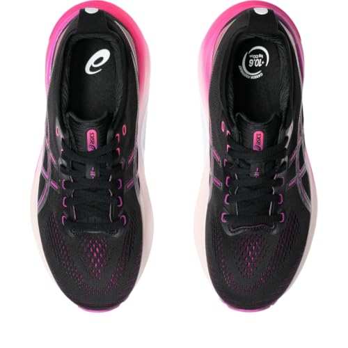 ASICS Women's Gel-Kayano 31 Running Shoes, 5, Black/Bold Magenta