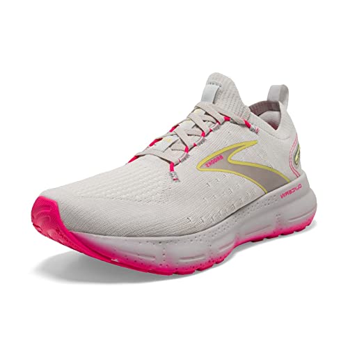 Brooks Women’s Glycerin StealthFit 20 Neutral Running Shoe - Grey/Yellow/Pink - 11 Medium