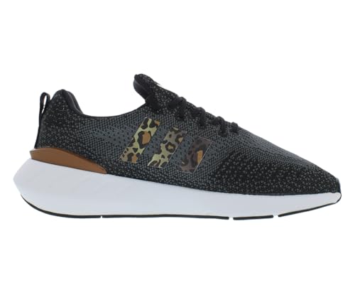 adidas Swift Run 22 Womens Shoes Size 7.5, Color: Pin Black/Pin Black/Wild Brown-Black