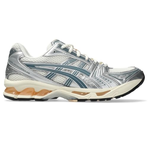 ASICS Gel-Kayano 14 Unisex Sneakers, Cream/Ironclad, 10 US Women/8.5 US Men