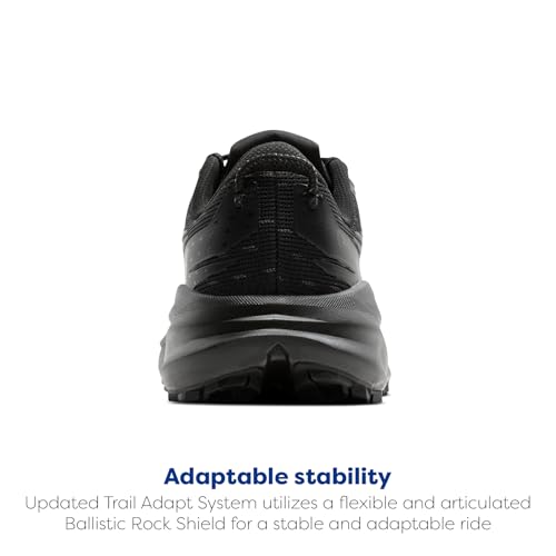 Brooks Men’s Cascadia 19 Mountain Trail Running Shoe - Black/Black/Ebony - 9 Medium
