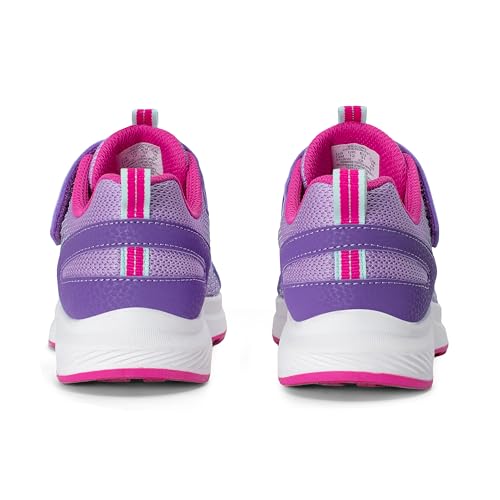 Saucony Cohesion FST (Little Big Kid) Sneaker, Purple/Pink, 5 Wide US Unisex