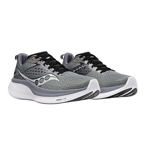 Saucony Men's Ride 17 Sneaker, Cinder/Black, 12