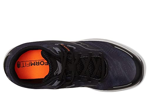 Saucony Unisex Child Guide 16 Sneaker, Black/White, 1.5 Big Kid US