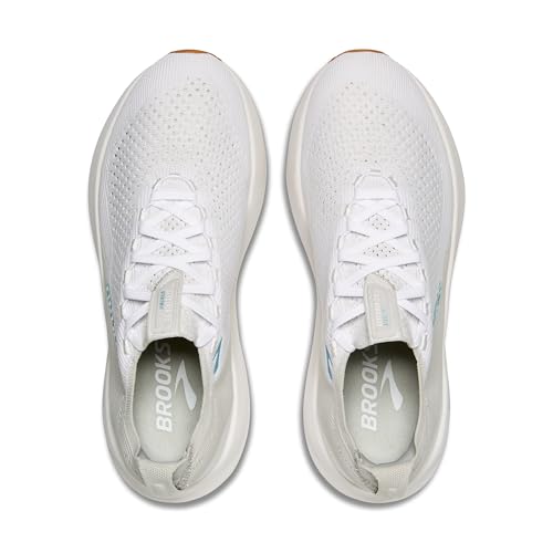 Brooks Men’s Glycerin Stealthfit 22 Neutral Running Shoe - White/Oyster/Blue - 12 Medium