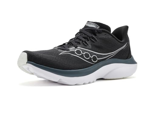 Saucony Women's Kinvara 16 Sneaker, Black/White, 8