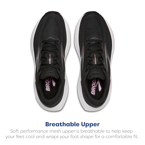 Brooks Women’s Anthem 8 Neutral Running Shoe - Black/Ebony/Metallic - 9.5 Medium