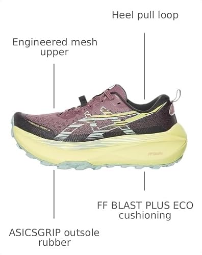 ASICS Women's Trabuco Max 4 Running Shoes, 8.5, Purple Oxide/Cold Moss