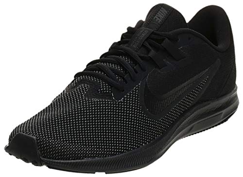 Nike Downshifter 9 Men's Running Shoes, Lightweight Mesh Men's Sneakers, Black-Anthracite, 7