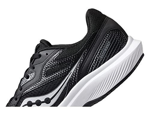 Saucony Men's Cohesion 16 Sneaker, Black/White, 10