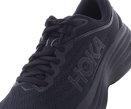 HOKA ONE ONE Bondi 8 Mens Shoes Size 12, Color: Black/Black - alternate view 2