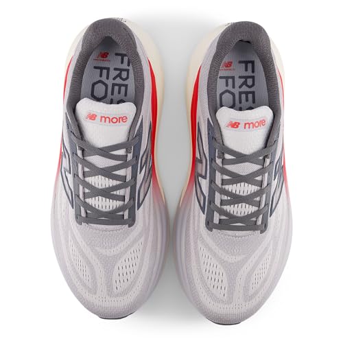 New Balance Men's Fresh Foam X More V6 Running Shoe, Grey Matter/True Red/Castlerock, 12 M