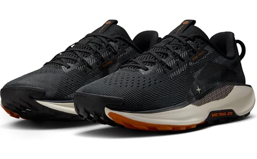 Nike Pegasus Trail 5 Men's Trail Running Shoes (DV3864-006, Black/Monarch/Pale Ivory/Off Noir) Size 7