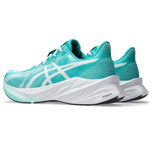 ASICS Men's DYNABLAST 5 Running Shoes, 8.5, White/Wave Teal