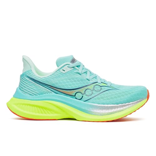 Saucony Women's Endorphin Speed 5 Sneaker, Splash/Citro, 9