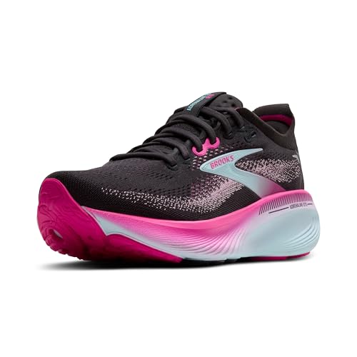 Brooks Women’s Adrenaline GTS 25 Supportive Running & Walking Shoe - Black/Cyber Pink/Iced Aqua - 7.5 Medium - product image