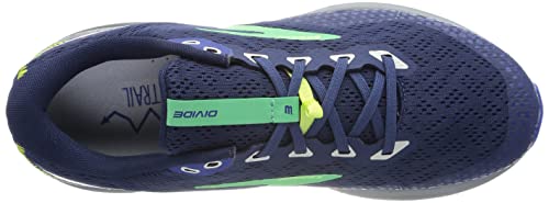 Brooks Men’s Divide 3 Trail Running Shoe - Blue/Green/Grey - 9.5 Medium