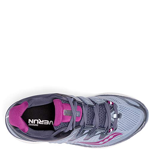 Saucony Women's Triumph ISO 4 Running Shoe, Fog/Grey, 11.5 Wide US