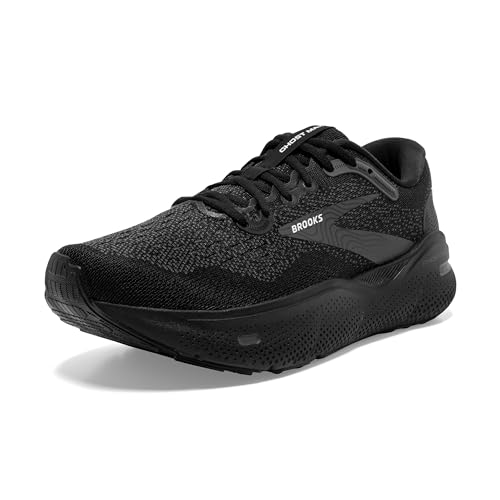 Brooks Men’s Ghost Max Cushion Neutral Running & Walking Shoe - Black/Black/Ebony - 8 Medium