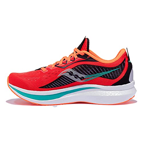 Saucony Men's Endorphin Speed Running Shoe, Scarlet/Black, 11.5