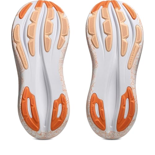 ASICS Unisex Gel-Nimbus 28 Tokyo Running Shoes, 6M / 7.5W, White/Apricot Crush