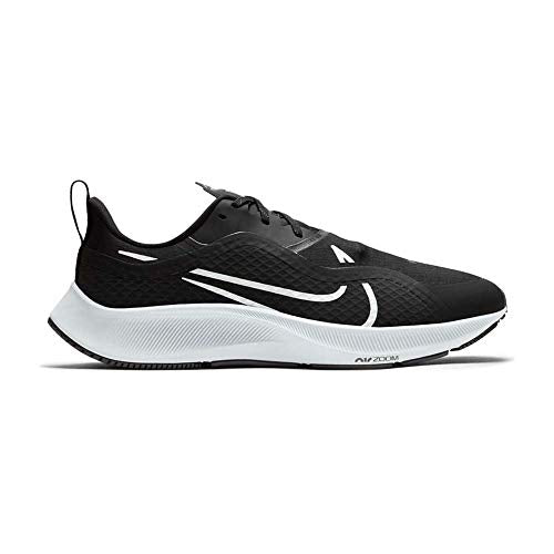 Nike mens Air Zoom Pegasus 37 Shield Running Trainers Shoes, Black White, 12 AU