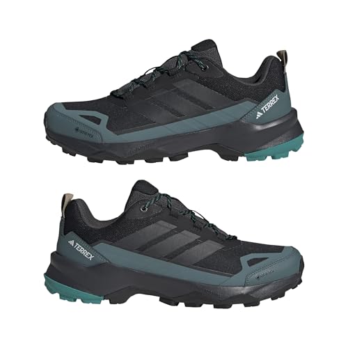 adidas Men's Terrex Skychaser AX5 Gore-TEX Hiking, Black/Carbon/Pure Teal, 10
