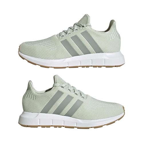 adidas Women's Swift Run 1.0, Linen Green/White, 9.5