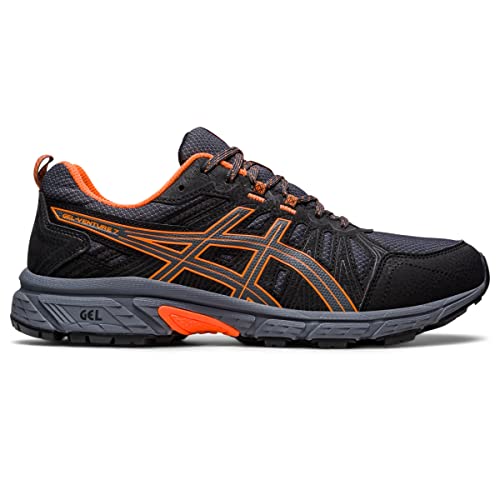 ASICS Men's Gel-Venture 7 Running Shoes, 9XW, Graphite Grey/Shocking Orange
