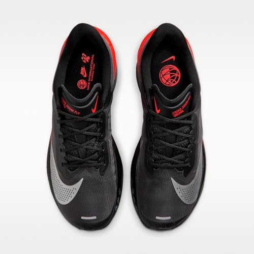 Nike Zoom Fly 6 Men's Road Racing Shoes (Black/Bright Crimson/Wolf Gray/Metallic Silver) Size 11