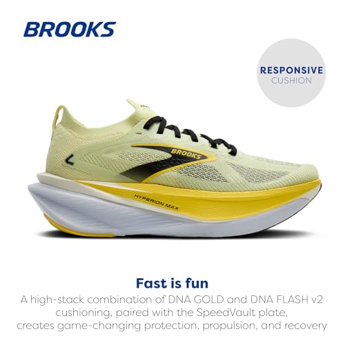 Brooks Men's Hyperion Max 3 Neutral Running Shoe - Luminary/Cyber Yellow/Black - 11 Medium