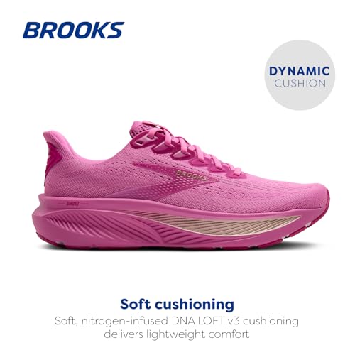 Brooks Women’s Ghost 17 Neutral Running Shoe - Pink/Fuchsia/Gold - 6 Medium - alternate view 2