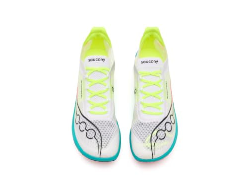 Saucony Unisex Endorphin XC Sneaker, White/Mutant, 8.5
