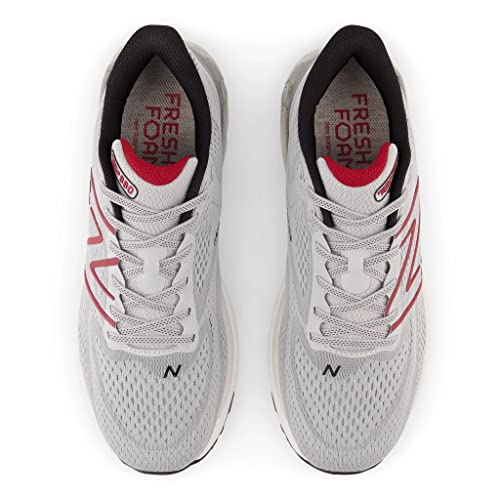 New Balance Men's Fresh Foam X 880v13 Running Shoe Aluminum Grey/Crimson/Black 8 Wide