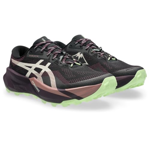ASICS Women's Trabuco 14 Running Shoes, 10, Black/Dark Aubergine
