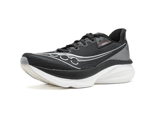 Saucony Men's Endorphin Azura Sneaker, Black/White, 10