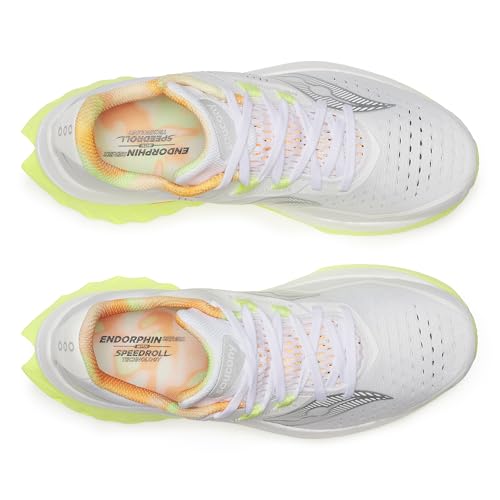 Saucony Women's Endorphin Speed 4 Sneaker, White/Sunny, 10