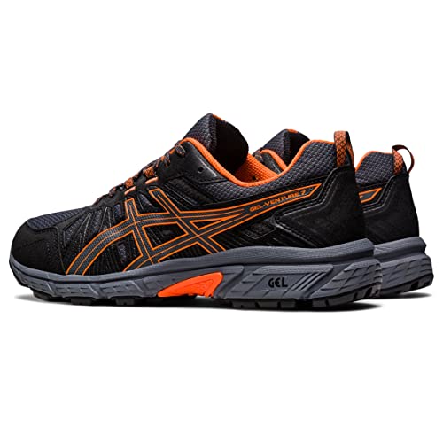 ASICS Men's Gel-Venture 7 Running Shoes, 9XW, Graphite Grey/Shocking Orange