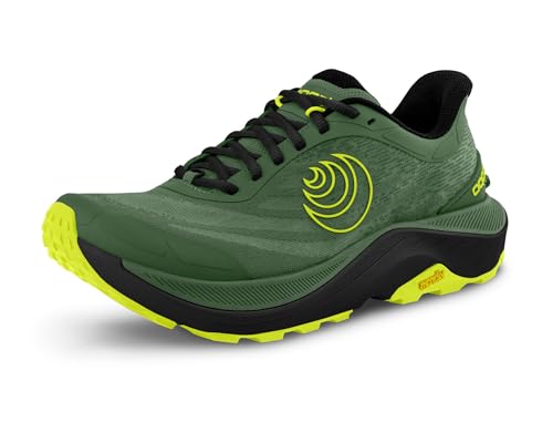 Topo Athletic Men's Ultraventure 4 Comfortable Cushioned Durable 5MM Drop Trail Running Shoes, Athletic Shoes for Trail Running, Green/Black, Size 11.5