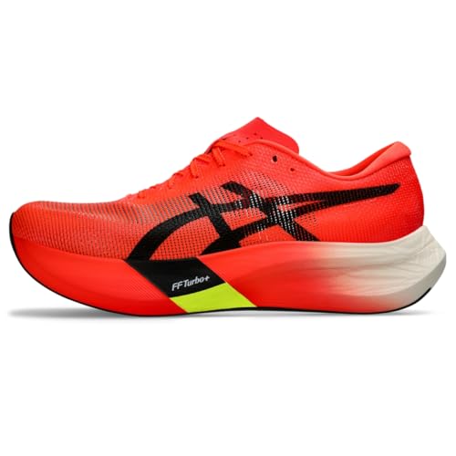 ASICS Unisex METASPEED Edge 3 Running Shoe, 5.5M / 7W, Sunrise RED/Black