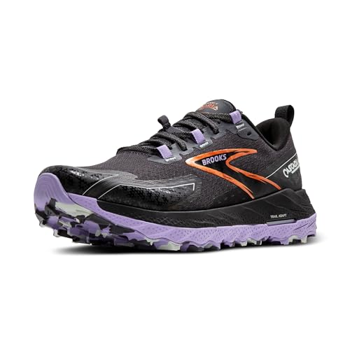 Brooks Women’s Cascadia 18 Mountain Trail Running Shoe - Ebony/Sweet Lavender/Copper - 6.5 Medium