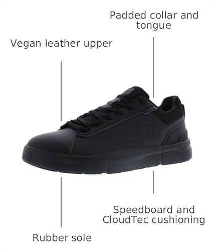 On Men's The Roger Advantage Sneakers, Black | Black, 11 Medium US