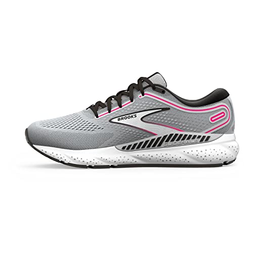 Brooks Women’s Ariel GTS 23 Supportive Running Shoe - Grey/Black/Pink - 6.5 Wide