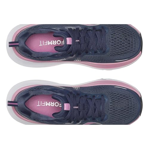 Saucony Women's Guide 18 Sneaker, Navy/Orchid, 8