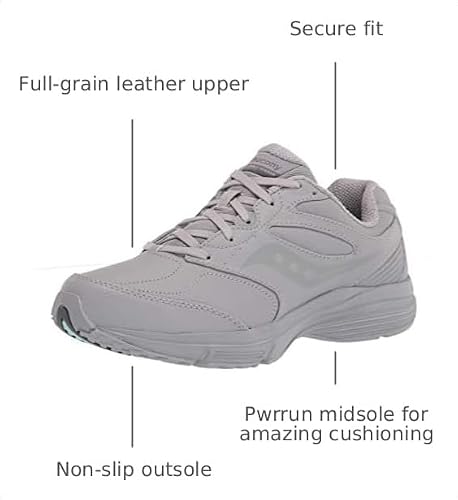Saucony womens Integrity Wlk 3 Walking Shoes, Grey, 9.5 US