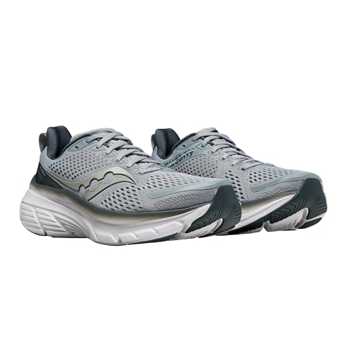 Saucony Men's Guide 17 Sneaker, Flint/Shadow, 12