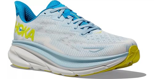 Hoka Men's Clifton 9 Sneaker, Ice Water/Evening Primrose, Men's US Size 11.5