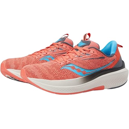 Saucony Women's Echelon 9 Sneaker, Coral/Ocean, 7